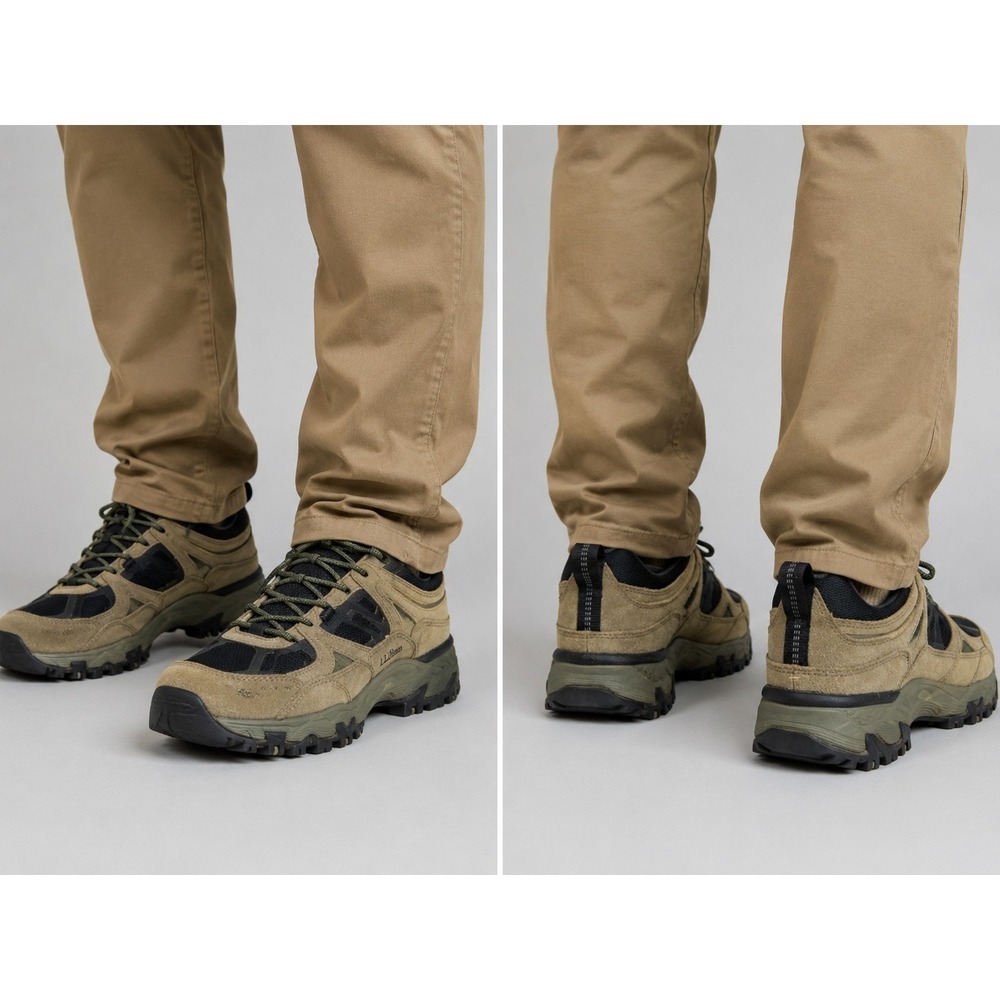 L.L.Bean Men's Size 10M Trail Hiking Shoes Suede Mesh Comfort Ride Outdoor...